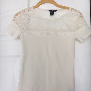 White lace top